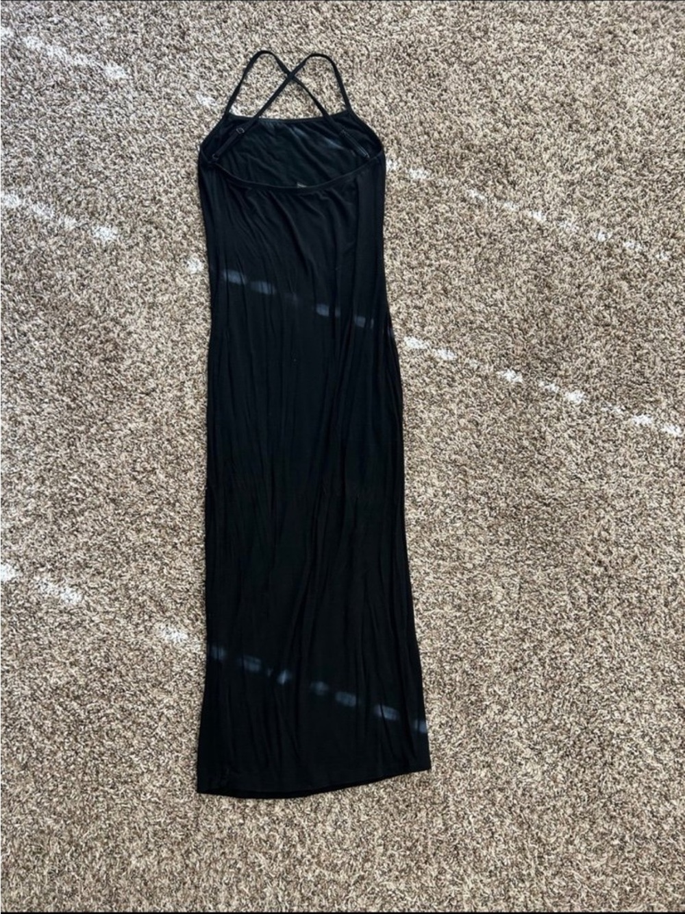 Solid Black Maxi Dress - Picture 4 of 5
